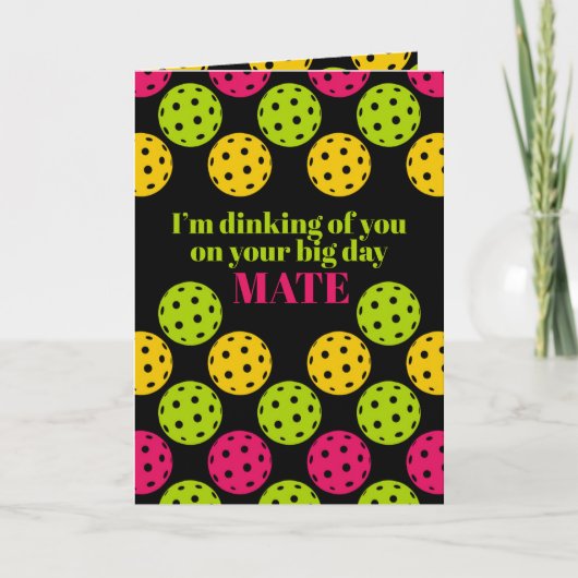 Pickleball Gelukkige Verjaardag Feestdagen Kaart (Voorkant)