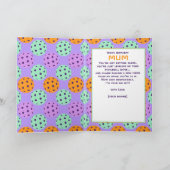 Pickleball Gelukkige Verjaardag Feestdagen Kaart (Binnen)