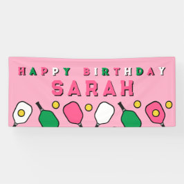 Pickleball Gelukkige Verjaardag Spandoek