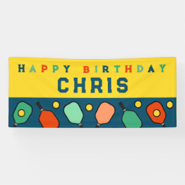 Pickleball Gelukkige Verjaardag Spandoek