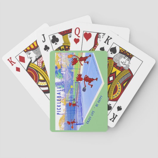 Pickleball geniet van het leven ... Klassieke spee Pokerkaarten (Achterkant)