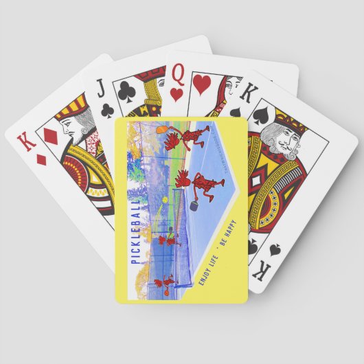 Pickleball geniet van het leven ... Klassieke spee Pokerkaarten (Achterkant)