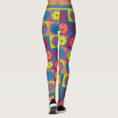 Pickleball - geometrisch patroon, kleurenmix LX Leggings (Achterkant)