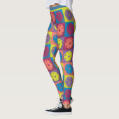 Pickleball - geometrisch patroon, kleurenmix LX Leggings (Links)