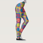 Pickleball - geometrisch patroon, kleurenmix LX Leggings (Rechts)