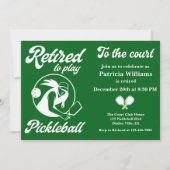 Pickleball Gepensioneerd om te spelen Pickleball V Kaart (Voorkant)