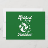 Pickleball Gepensioneerd om te spelen Pickleball V Kaart (Achterkant)