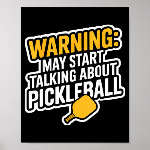 Pickleball gepensioneerde dink opa grappig sport c poster