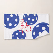 Pickleball Gepersonaliseerd Rood Wit Blauw Zweet Handdoek (Handdoek)