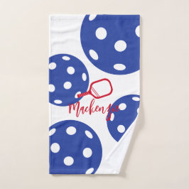 Pickleball Gepersonaliseerd Rood Wit Blauw Zweet Handdoek