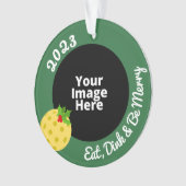 Pickleball Gepersonaliseerde foto Kerstmis Ornament (voorkant)