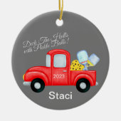 Pickleball Gepersonaliseerde Kerstmis Ornament voo (Voorkant)