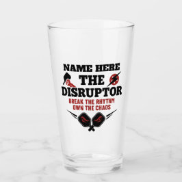 Pickleball Gepersonaliseerde Naam De Disruptor Bie Glas