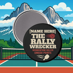 Pickleball Gepersonaliseerde Naam DE RALLY VERNIET Magneet