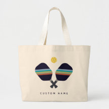 Pickleball Gepersonaliseerde naam Gestreepte Paddl