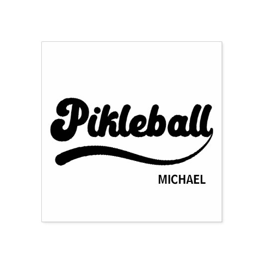 Pickleball Gepersonaliseerde naam Rubberstempel (Afrduk)
