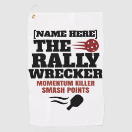 Pickleball Gepersonaliseerde Naam The Rally Wrecke Golfhanddoek