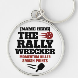 Pickleball Gepersonaliseerde Naam The Rally Wrecke Sleutelhanger