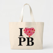 Pickleball Gevuld Hart Roze en Rood I Hart PB Grote Tote Bag (Voorkant)