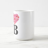 Pickleball Gevuld Hart Roze en Rood I Hart PB Koffiemok (Center)