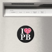 Pickleball Gevuld Hart Roze en Rood I Hart PB Magneet (Insitu (Vaatwasser))