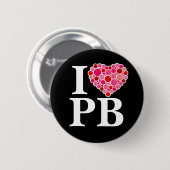 Pickleball Gevuld Hart Roze en Rood I Hart PB Ronde Button 5,7 Cm (Voorkant /achterkant)