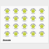 Pickleball, Gewoon Dink Het, Gepersonaliseerd  Ronde Sticker (Vel)