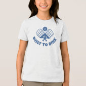 Pickleball Gezegde Funny Tri-Blend Shirt (Voorkant)