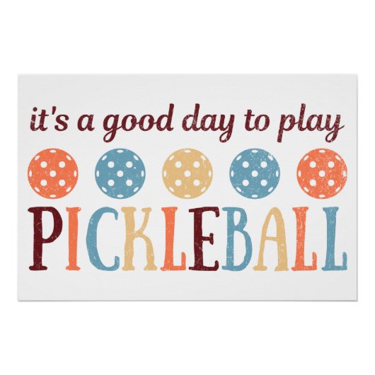 Pickleball Gezegde Grappig Quote Perfect Poster (Voorkant)