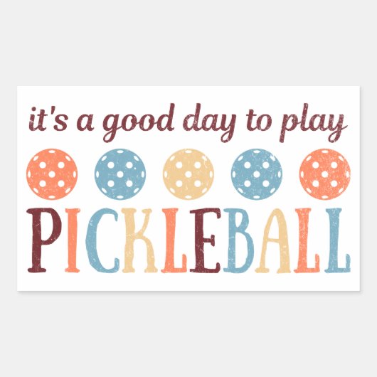 Pickleball Gezegde Grappig Quote Rechthoekige Sticker (Voorkant)