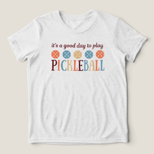 Pickleball Gezegde Grappig Quote Tri-Blend Shirt (Design voorkant)