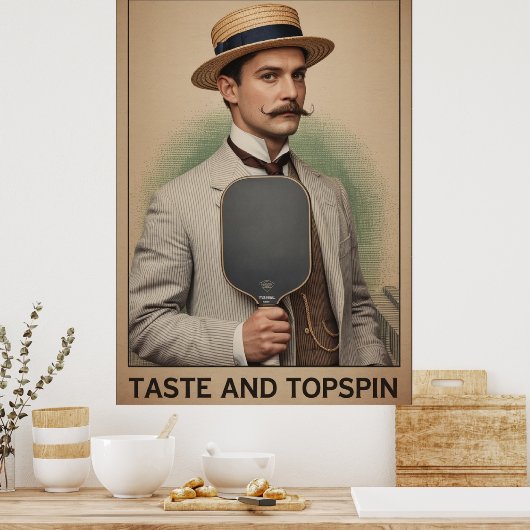 Pickleball Gift For Gentlemen Of Taste And Topspin Poster (Keuken)