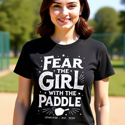 Pickleball Gift Grappige typografie gepersonalisee T-shirt