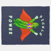 Pickleball Gift Pickle Power Super Hero Fleece Deken (Voorkant (Horizontaal))