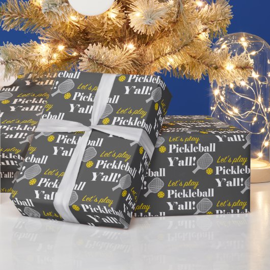 Pickleball Gift Wrap Let's Play Pickleball Team Cadeaupapier (Feestdagen)