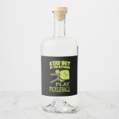 Pickleball Gifts Likeurfles Etiket (Voorkant)