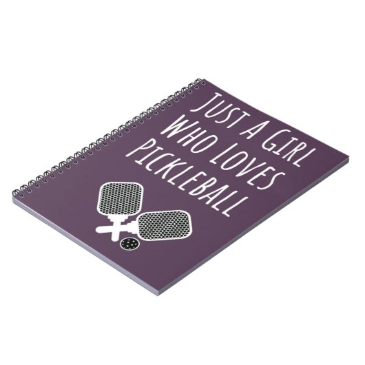 Pickleball Gifts Meisjes Schattigee Roze Kinder No Notitieboek (Linkerzijde)