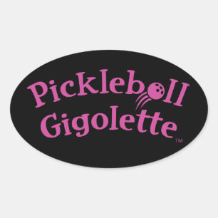 Pickleball Gigolette™ Swingrz Swag Court Jester Ovale Sticker