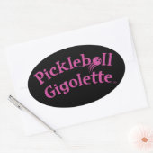 Pickleball Gigolette™ Swingrz Swag Court Jester Ovale Sticker (Envelop)