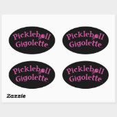 Pickleball Gigolette™ Swingrz Swag Court Jester Ovale Sticker (Vel)