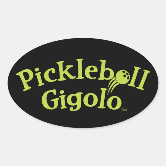 Pickleball Gigolo™ Swingrz Swag Court Jester Ovale Sticker (Voorkant)