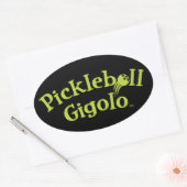 Pickleball Gigolo™ Swingrz Swag Court Jester Ovale Sticker (Envelop)