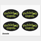 Pickleball Gigolo™ Swingrz Swag Court Jester Ovale Sticker (Vel)