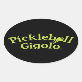 Pickleball Gigolo™ Swingrz Swag Court Jester Ovale Sticker