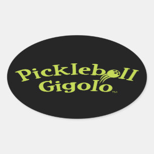 Pickleball Gigolo™ Swingrz Swag Court Jester Ovale Sticker