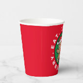 Pickleball Gingerbread boy aangepaste tekst Papier Papieren Bekers (Rechts)