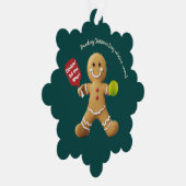 Pickleball Gingerbread Cheer Ornament Kaart (Rechts)