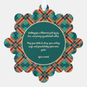 Pickleball Gingerbread Cheer Ornament Kaart (Achterkant)