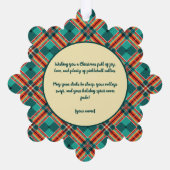 Pickleball Gingerbread Cheer Ornament Kaart (Achterkant)