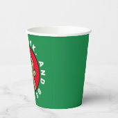 Pickleball Gingerbread meisje aangepaste tekst Pap Papieren Bekers (Links)